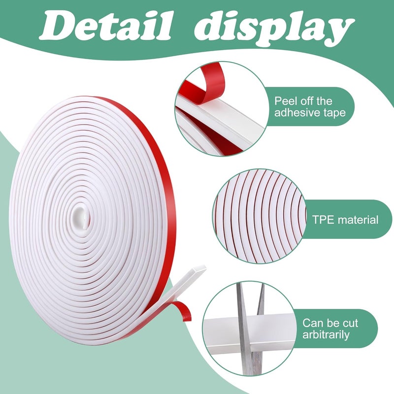 DECOHS 66 Ft Window Grille Inserts Grid Kit- TPE Self-Adhesive Peel and Stick Trim Molding- Flexible Moulding Trim Grid Inserts for Windows Door Frames Home Decoration - Image 3